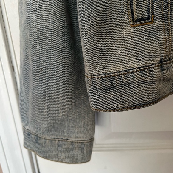 Crave Fame Super Distressed Denim Jean Jacket XS - Picture 6 of 10